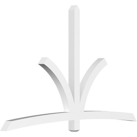 Ekena Millwork Davenport Architectural Grade PVC Gable Bracket, 96"W x 60"H x 4"D x 4"F, 15/12 Pitch GBP096X60X0404DAV00
